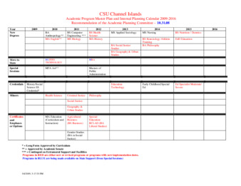 SP 08-10 Academic Program Master Plan and Internal Planning Calendar 2009-2016 (Recommendation of the Academic Planning Committee) thumbnail