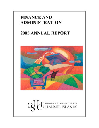Finance and Administration 2005 Annual Report thumbnail