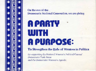 A Party with Purpose: To Strengthen the Role of Women in Politics thumbnail