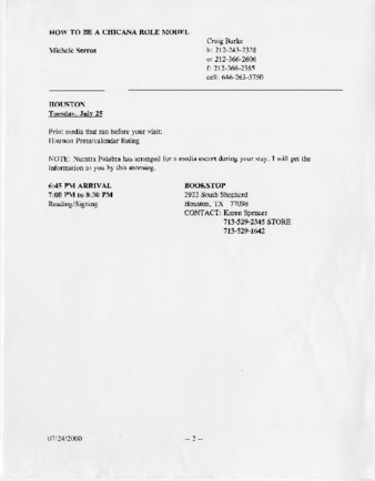 "How to Be a Chicana Role Model" Houston, Texas Reading thumbnail