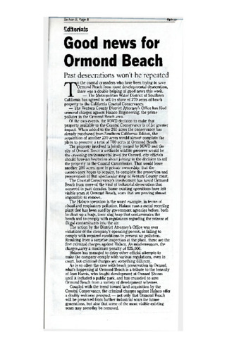 Editorial: Good News for Ormond Beach thumbnail