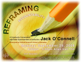 Reframing Accountability: A Community Conversation with State Superintendent of Instruction, Jack O'ConnellReframing Accountability: A Community Conversation with State Superintendent of Instruction, Jack O'Connell thumbnail
