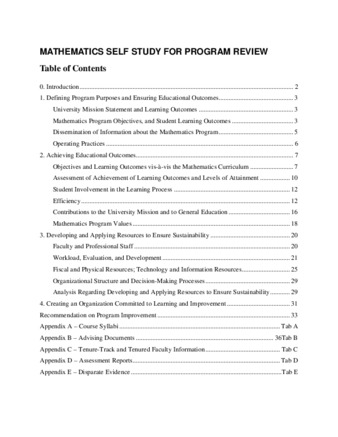 2008 Mathematic Program Review Self Study thumbnail