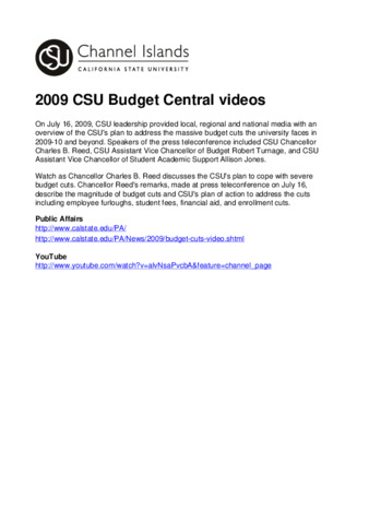 2009 CSU Budget Central videos thumbnail