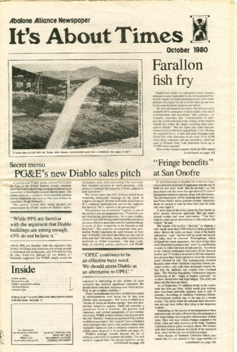 It's About Times: Abalone Alliance Newspaper, October 1980 thumbnail