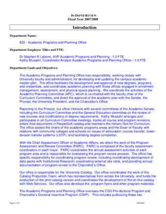 Academic Affairs - Academic Programs and Planning Office 2007-2008 In-Depth Review thumbnail