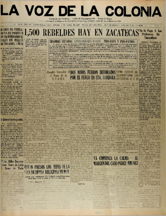 La Voz de la Colonia 6 de enero del 1927 thumbnail