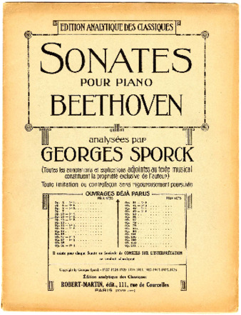 Sonate, op. 10 no. 2 / L. van Beethoven ; analysées par Georges Sporck thumbnail