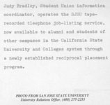 Judy Bradley, Student Union information coordinator. thumbnail