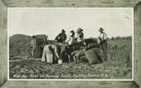 Mid-day Rest on Harvest Field, Darling Downs, S.Q. thumbnail