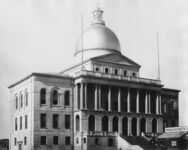 Front of nearly completed Massachusetts State Building thumbnail