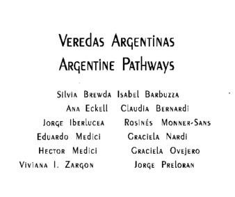"Veredas Argentinas - Argentine Pathways" Exhibition Catalogue thumbnail