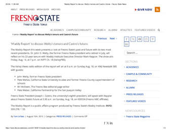 Maddy Report' to discuss Welty's tenure and Castro's future thumbnail