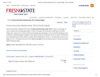 Parents Association Weekend Sept. 20-21 includes tailgate thumbnail