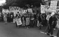 Marchers with signs and banners thumbnail