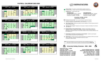 2005-2006 Payroll Calendar thumbnail