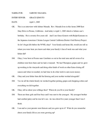 Saburo Masada interview thumbnail