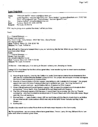Communication regarding Ad in Ventura County Reporter about Liquefied Natural Gas thumbnail