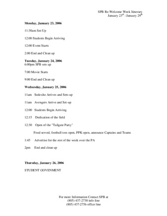 2006_01_23 Welcome Week Itinerary thumbnail