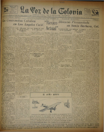 La Voz de la Colonia 22 De Septiembre 1927 thumbnail