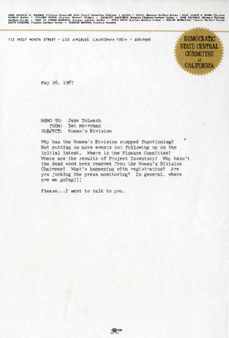 Letter to Jane Tolmach from Det Merryman thumbnail