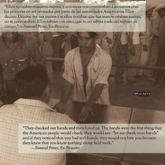 "Quote from Samuel Perez, Ex-Bracero" Exhibition Poster thumbnail
