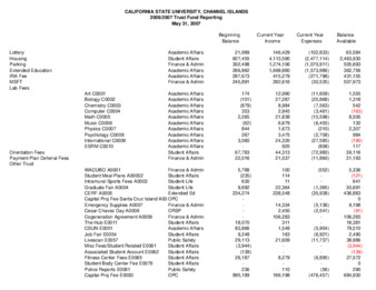 2007 May Trust fund report - summary thumbnail