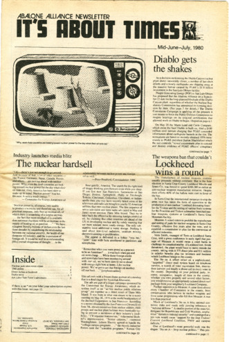 It's About Times: Abalone Alliance Newsletter, June-July 1980 thumbnail