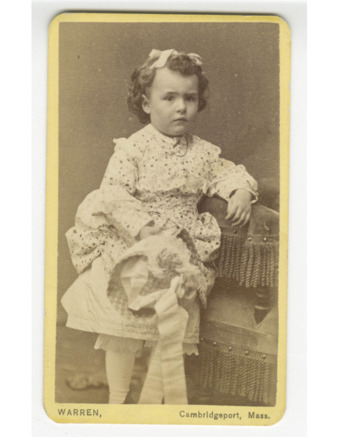 Portrait photograph of an unidentified female child (Cambridgeport, MA) thumbnail