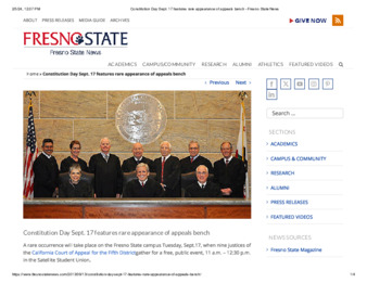 Constitution Day Sept. 17 features rare appearance of appeals bench thumbnail