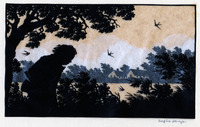 Silhouette of Beethoven walking in the country thumbnail