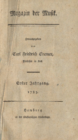 Selection from the Magazin der Musik, edited by Carl Friedrich Cramer, 1. Jahrgang (1783), pp. 394-395 thumbnail