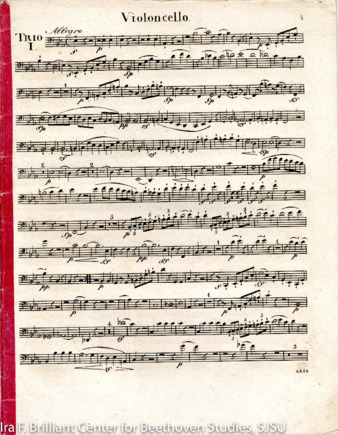 Piano trios, op. 1, no. 1-3, published by Breitkopf & Härtel thumbnail