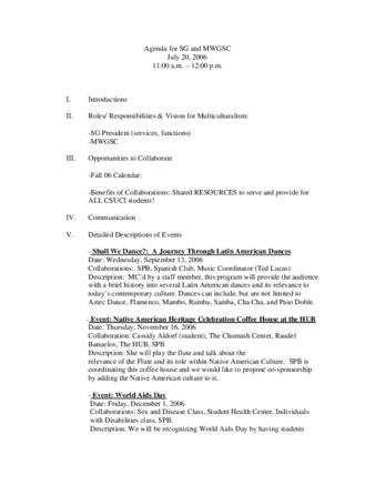 2006_07_20 Student Government President and Multicultural and Women's & Gender Student Center Meeting Agenda thumbnail