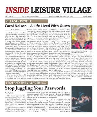Inside Leisure Village Vol. 44 No. 10 thumbnail