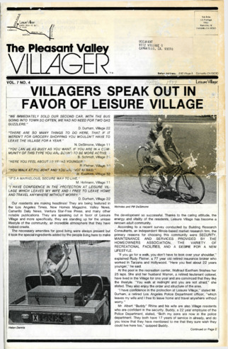 The Pleasant Valley Villager Vol. 7 No. 4 thumbnail