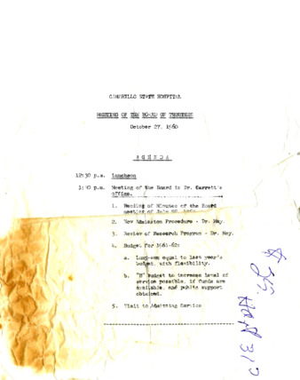 Camarillo State Hospital Meeting of the Board of Trustees thumbnail