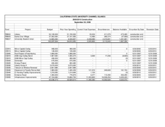 2009 September Construction report – summary thumbnail