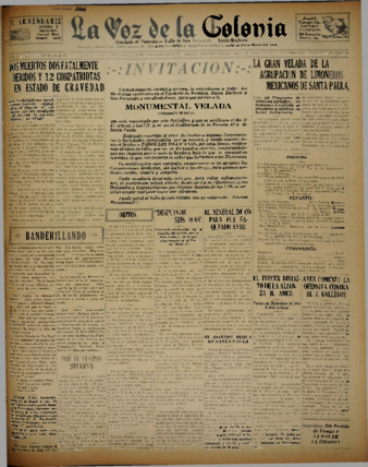 La Voz de la Colonia 7 De Abril 1927 thumbnail