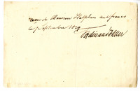 Handwritten receipt signed by Ferdinand Hiller thumbnail