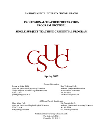 2009 CCTC Single Subject Program Report thumbnail
