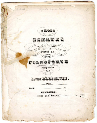 Trois sonates pour le pianoforte composées par L. van Beethoven ... No [3] Op. 10 thumbnail