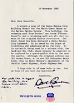 Building permit for north guest house, Marion Davies Estate (with letter from Dave [Owen?] forwarding the permit) thumbnail