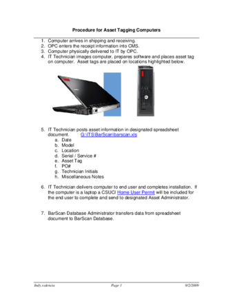 Procedure for asset tagging computers thumbnail