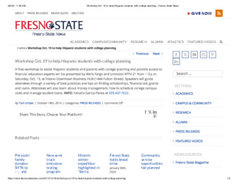 Workshop Oct. 19 to help Hispanic students with college planning thumbnail