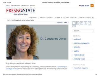 Psychology chair named national fellow thumbnail