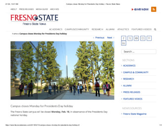 Campus closes Monday for Presidents Day holiday thumbnail