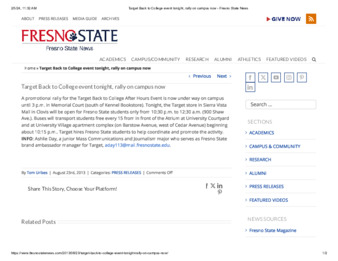 Target Back to College event tonight, rally on campus now thumbnail