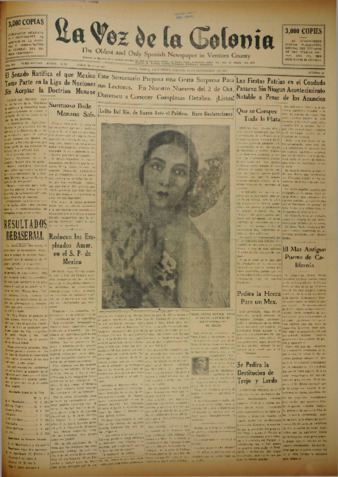 La Voz de La Colonia 18 de septiembre del 1931 thumbnail
