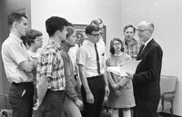 President Clark with students thumbnail